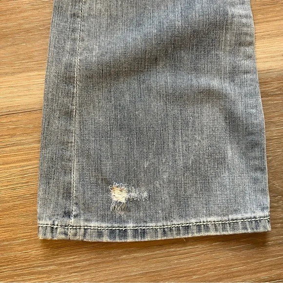 BKE Fulton Bootcut Jeans 28R Light Wash Y2K Distressed - Picture 3 of 9